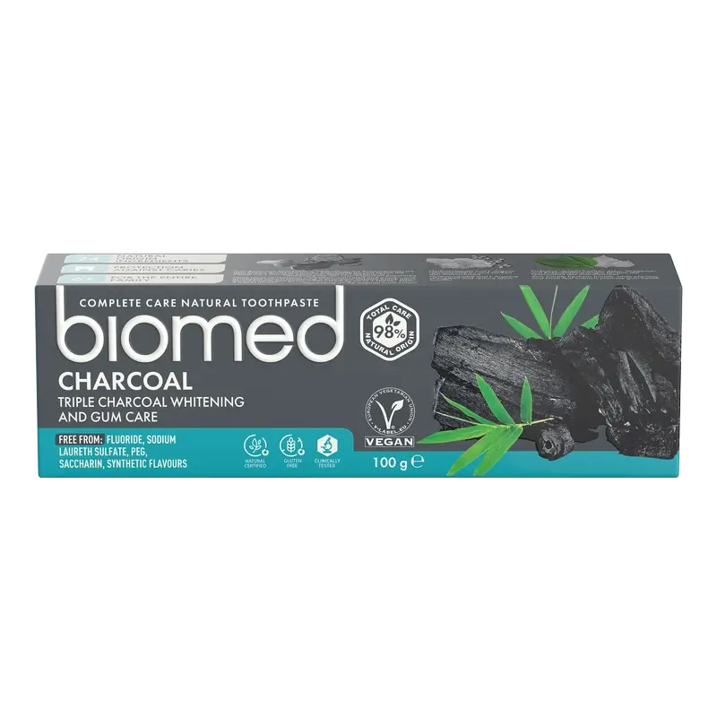 Biomed Charcoal Prírodná zubná pasta, 100 g