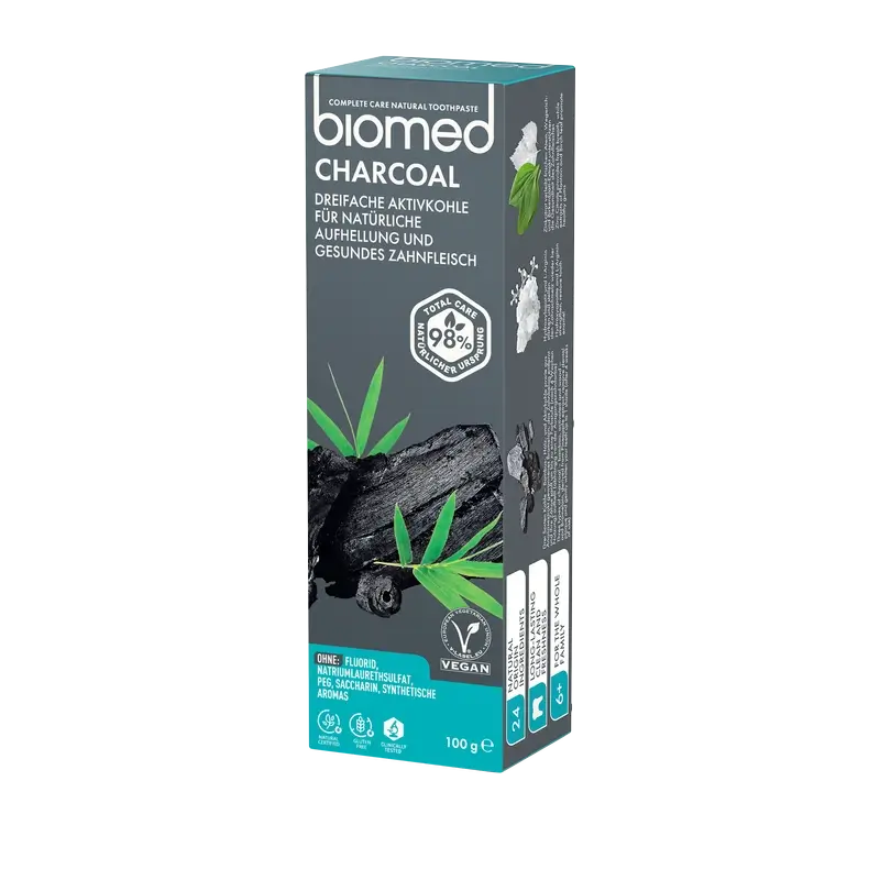 Biomed Charcoal Prírodná zubná pasta, 100 g
