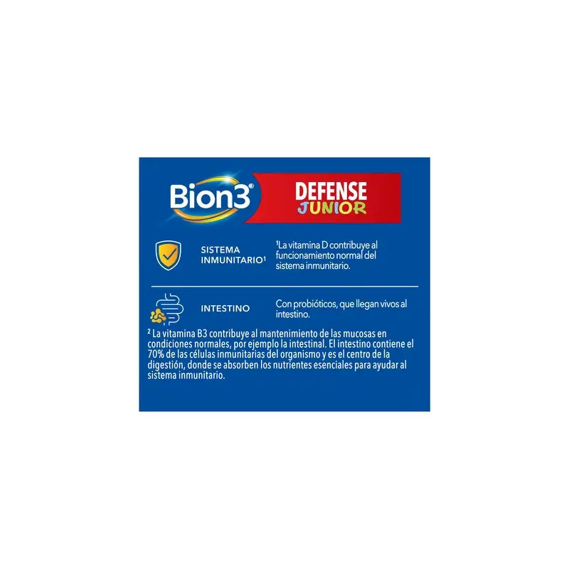Bion3 Defense Junior – multivitamínové žuvacie tablety, 30 tabliet
