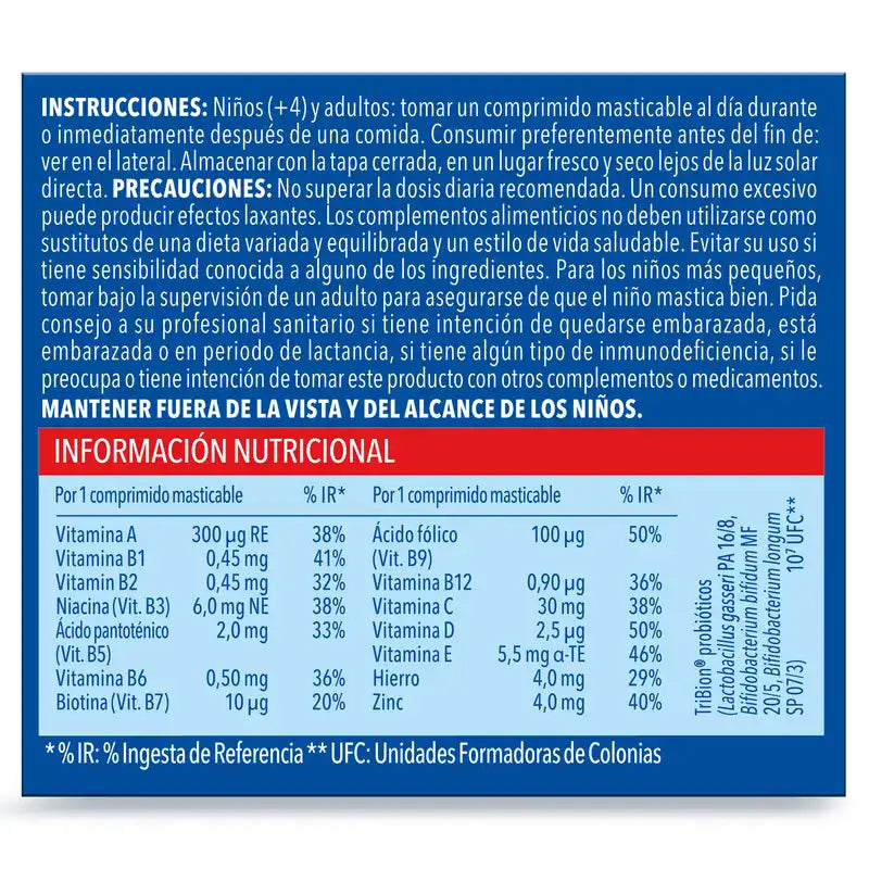 Bion3 Defense Junior – multivitamínové žuvacie tablety, 30 tabliet