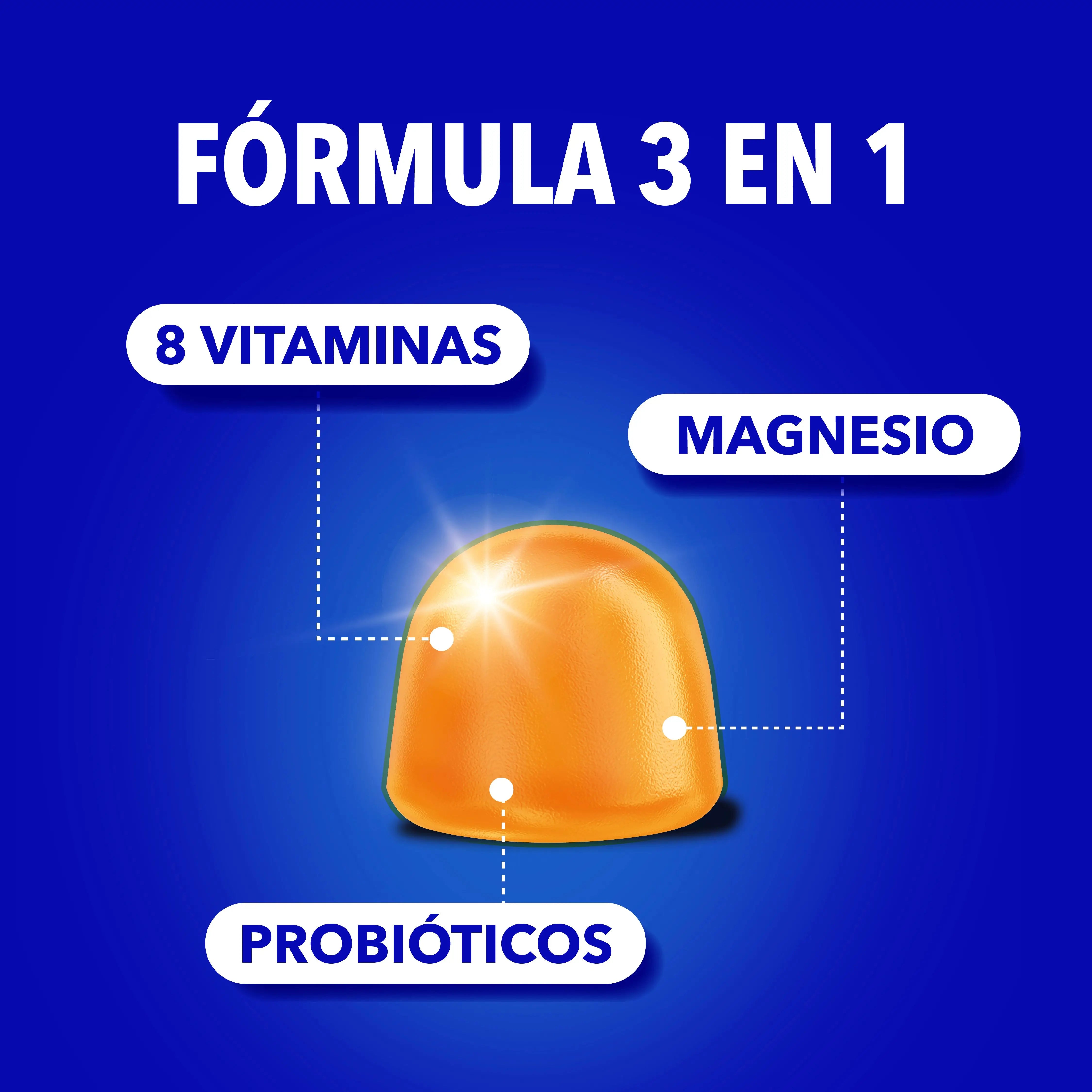 Bion3 Gummies Energy, vitamíny s probiotikami, vitamín B12, vitamín C, D a horčík