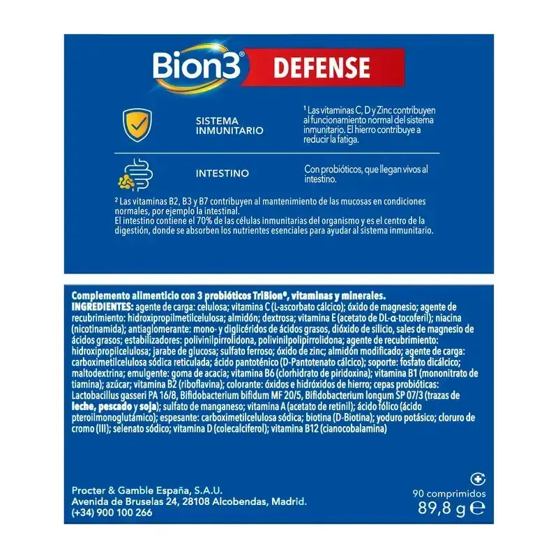 Bion3 Defense – multivitamíny, 2 × 90 tabliet