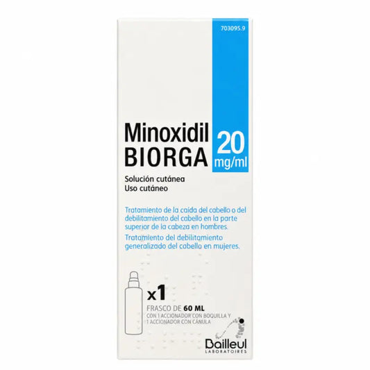 Biorga 20 mg/ml Minoxidil, kožný roztok, 1 fľaša 60 ml