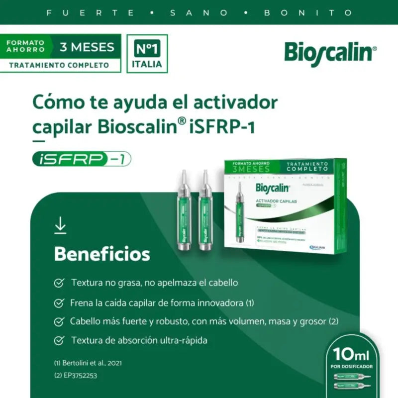 Bioscalin – aktivátor rastu vlasov, 2 ampulky, 10 ml