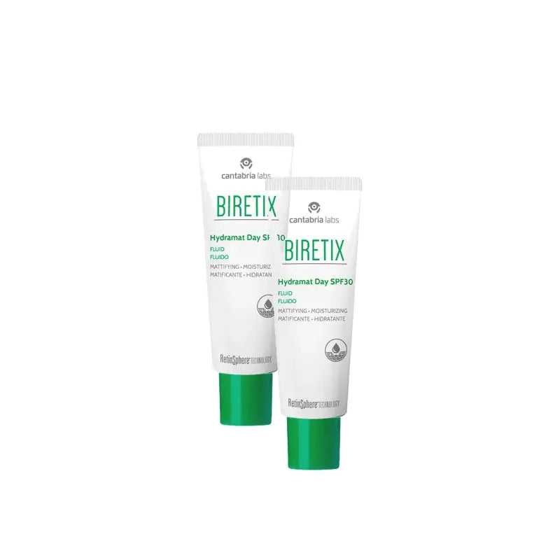 BIRETIX Hydramat Day SPF 30 pleťový krém, balenie 2 x 50 ml