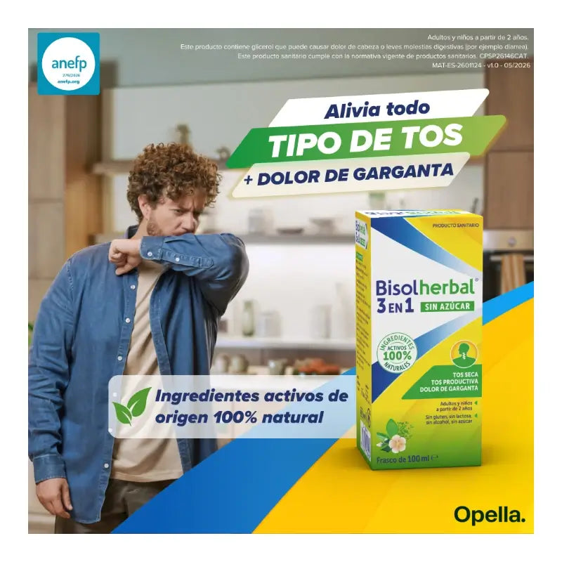 Bisolherbal 3 v 1 bez cukru, sirup, fľaša 100 ml