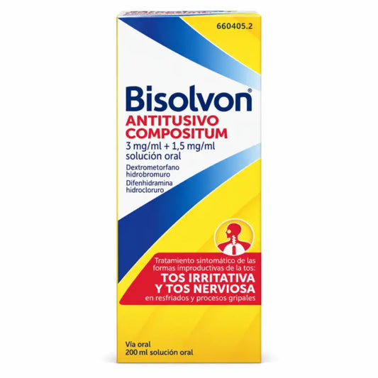 Bisolvon Antitusivo Compositum 3/1,5 mg/ml perorálny roztok 200 ml