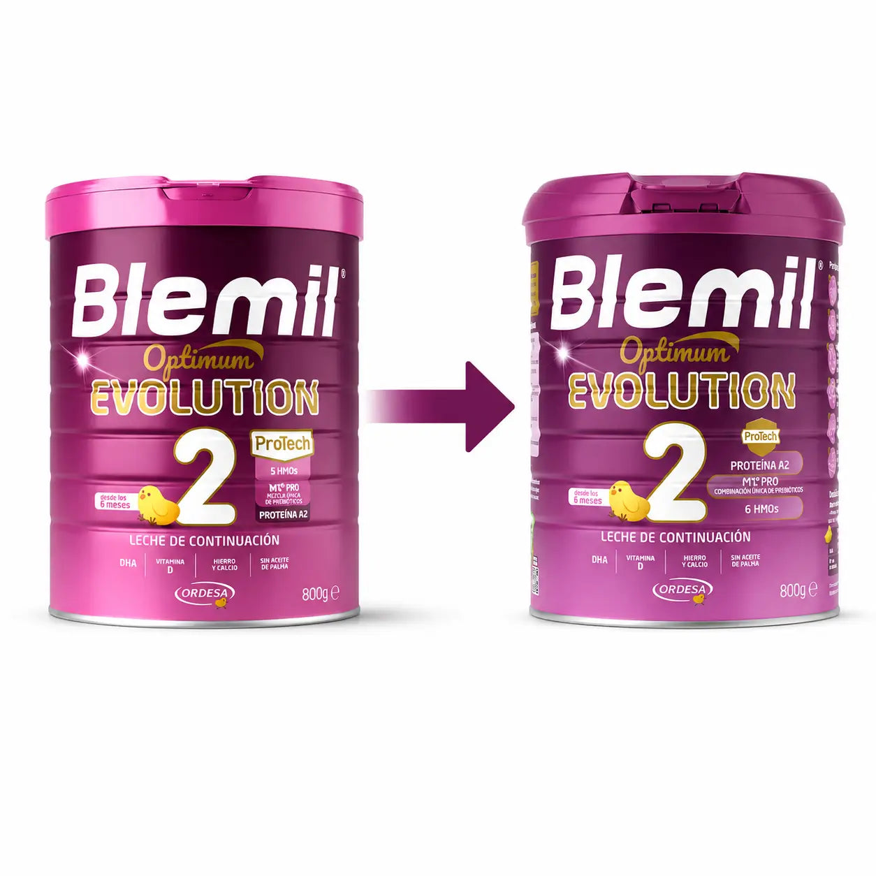 Blemil Optimum Evolution 2 – pokračovacie mlieko, 8 × 800 g