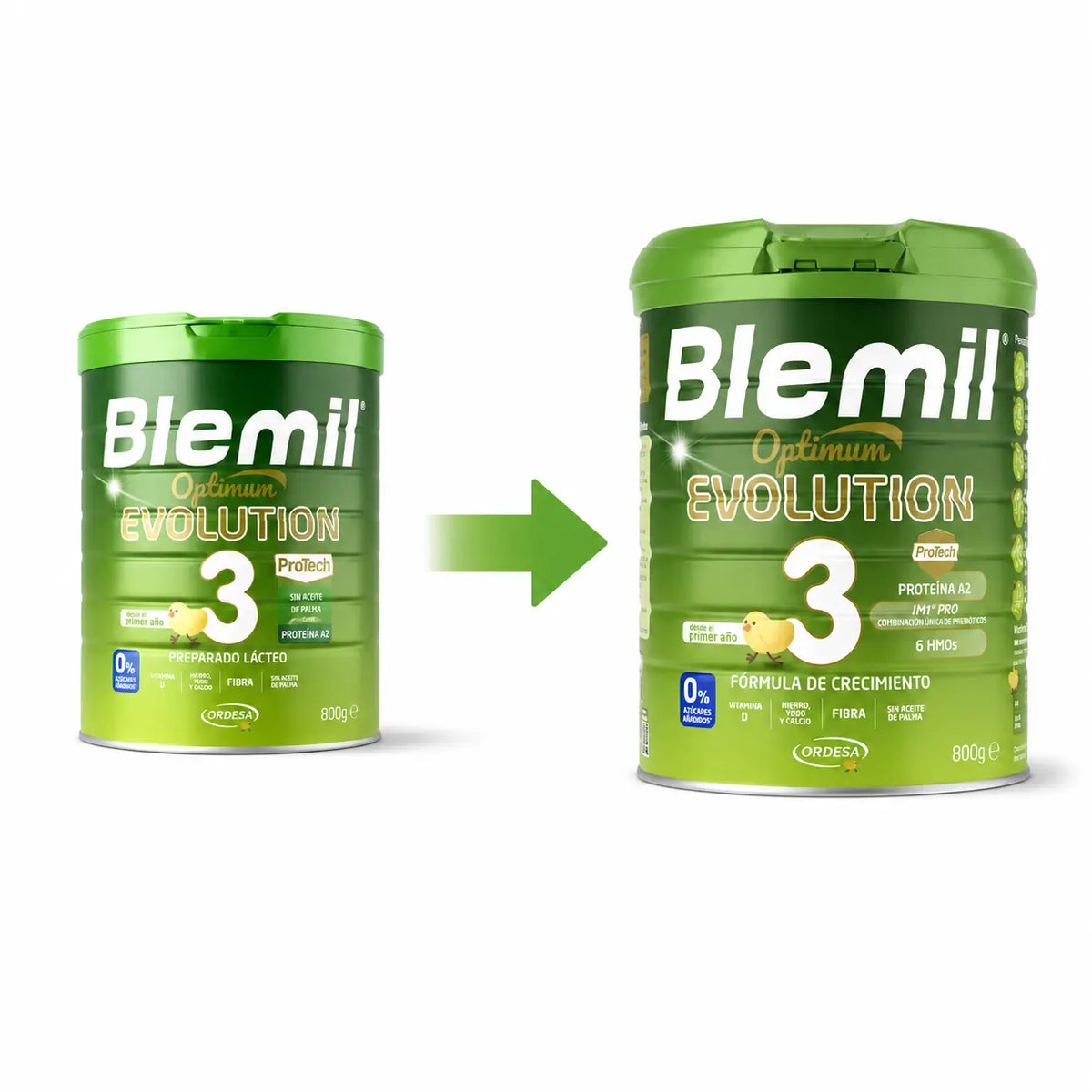 Blemil Optimum Evolution 3 – mlieko pre rastúce deti, 6 × 800 g