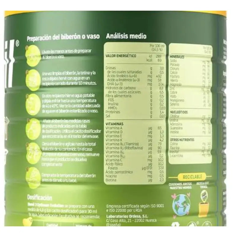 Blemil Optimum Evolution 3 – mlieko pre rastúce deti, 8 × 1200 g