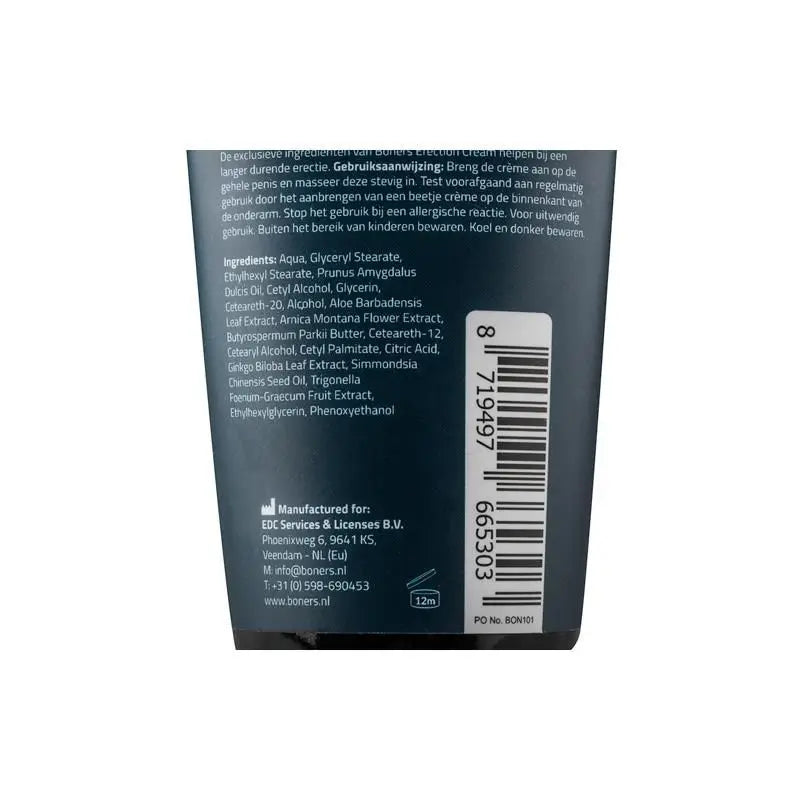 Boners Krém pre dlhšie trvajúce erekcie – 100 ml
