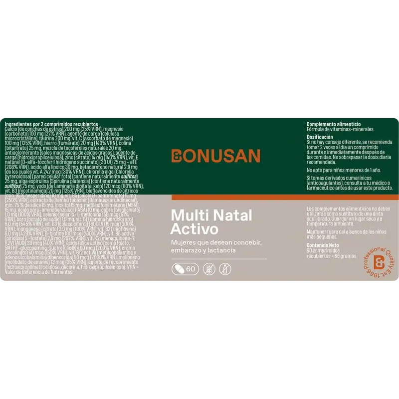 Bonusan Multi Natal Activo, balenie 3 x 60 tabliet