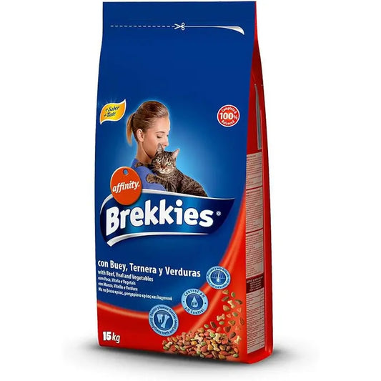 Brekkies Krmivo pre mačky s príchuťou hovädzieho mäsa, 15 kg