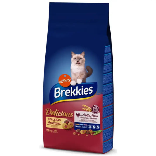 Brekkies Krmivo pre mačky Delicious Vtáky, 20 kg