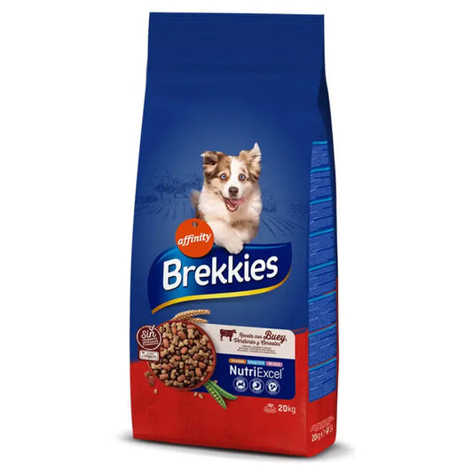 Brekkies Krmivo pre psov s hovädzím mäsom, 20 kg