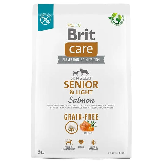 Brit Care Dog Adult Grain Free Senior Light Salmon 3 kg pre psov