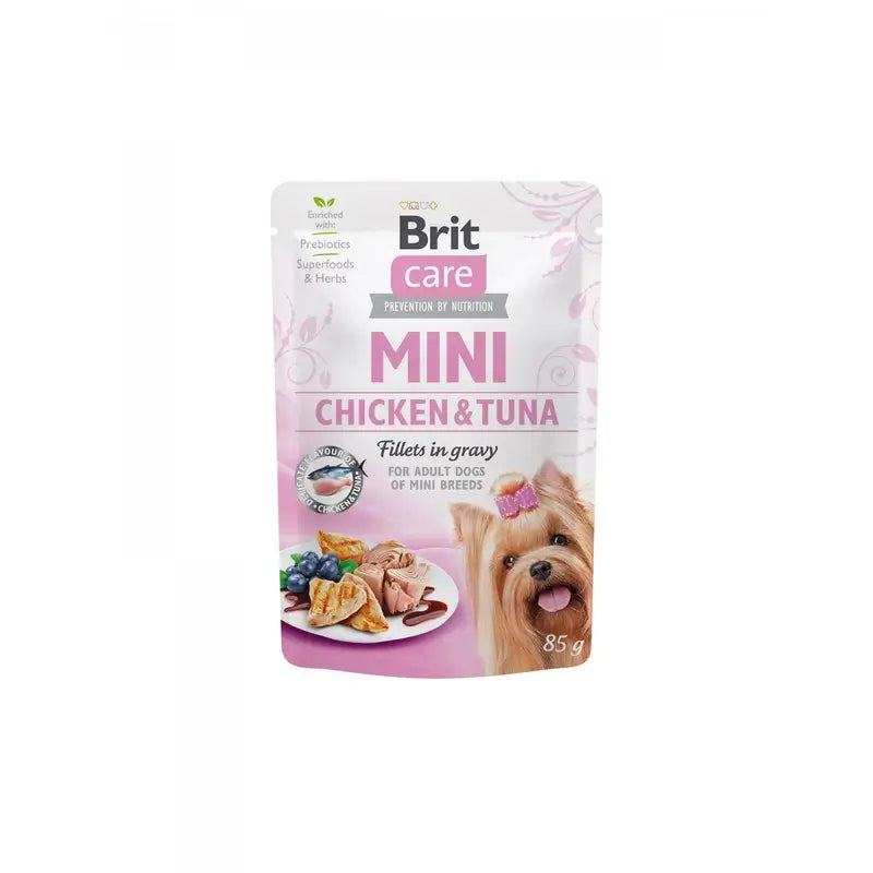 Brit Care Dog Mini Kuracie mäso a tuniak, vrecúška, 24 x 85 gramov