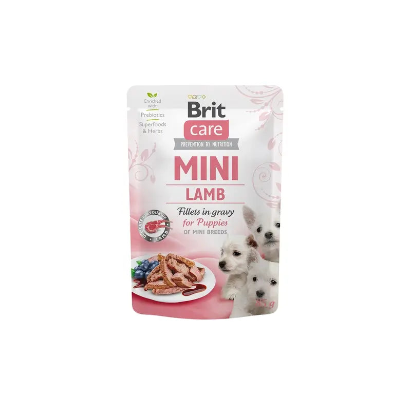 Brit Care Dog Mini Puppy Jahňacie mäso, vrecúško 24 x 85 gramov