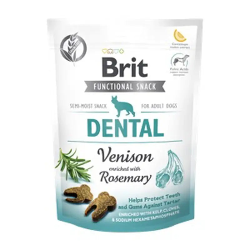 Brit Care Psie pamlsky – Dental Jeleň 10 × 150 g