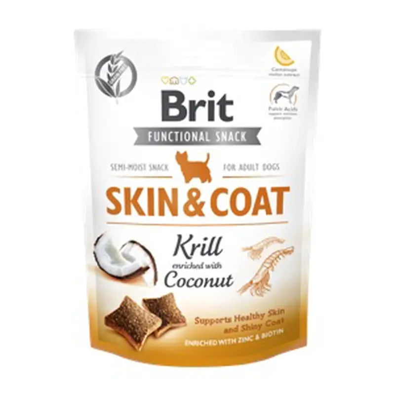 Brit Care Psie maškrty – Skin Coat 10 × 150 g