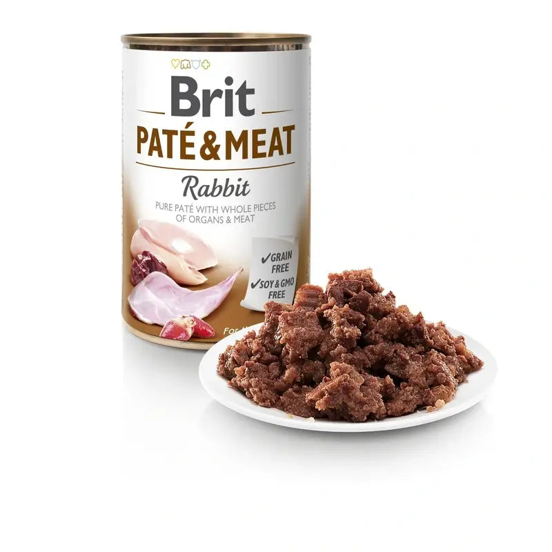 Brit Dog Paté – králičie mäso, 6 x 400 gramov