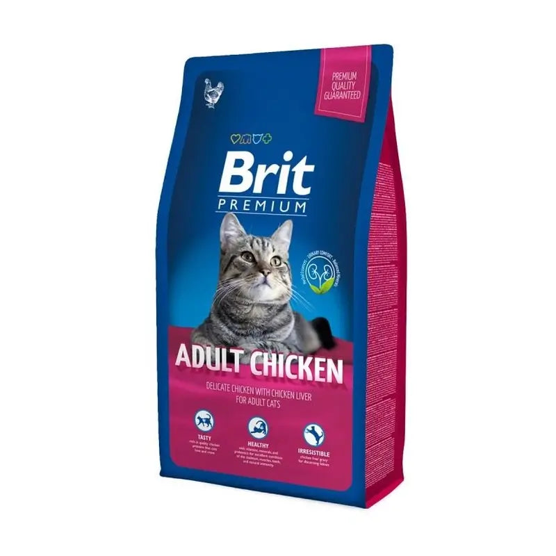 Brit Premium By Nature Cat Adult – kuracie mäso, 8 kg