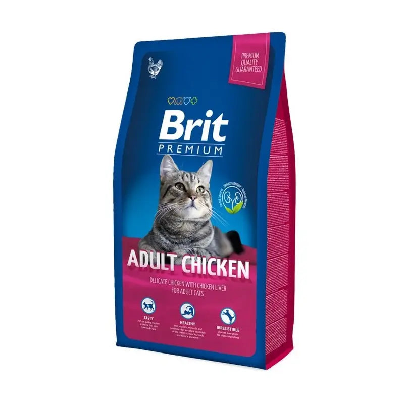 Brit Premium By Nature Cat Adult – kuracie mäso, 8 kg
