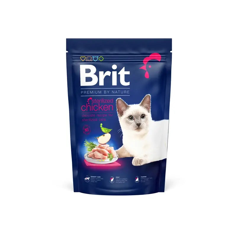 Brit Premium Cat Sterilised – kuracie mäso, 1,5 kg