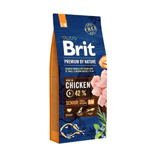 Brit Premium Dog Nature Senior – malé/stredné plemená, 15 kg