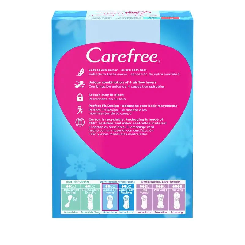 Carefree Protege Slip Cotton, bez parfumácie, 40 + 4 kusy