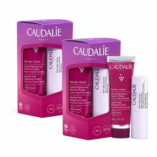 Caudalie Thé Des Vignes – súprava na ruky a pery, balenie po 2 kusoch