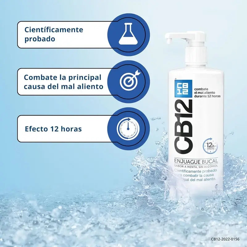 CB12 Mint ústna voda proti zápachu z úst s mätovou príchuťou, 1000 ml