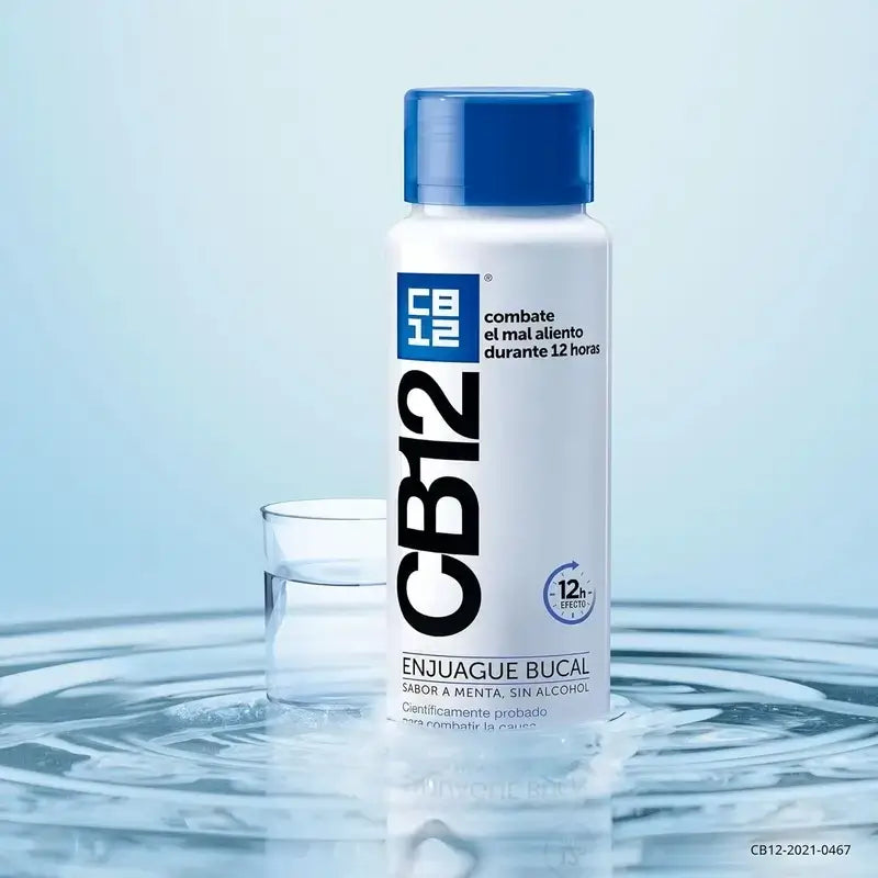 Cb12 Mint Ústna voda proti zápachu z úst s mätovou príchuťou, 2 × 250 ml