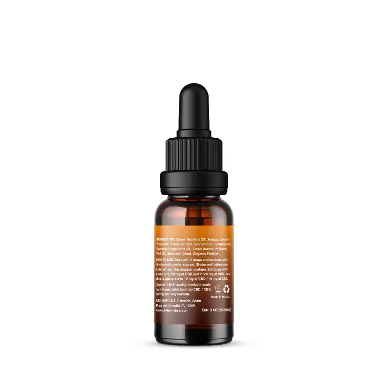 CBD HOME CBD olej 20 % + CBG 20 % + harpagofito + kurkuma, 10 ml
