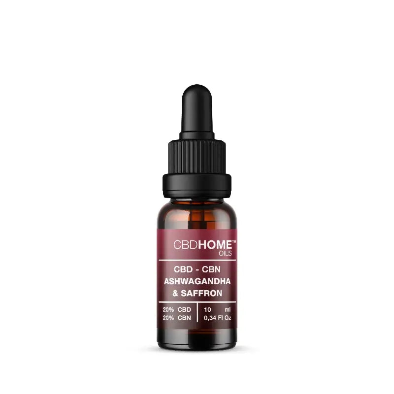 CBD HOME CBD olej 20 % + CBN 20 % + ašwagandha + šafran, 10 ml