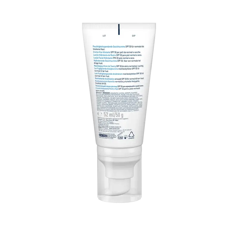 CeraVe Hydratačný pleťový krém SPF 50, 52 ml