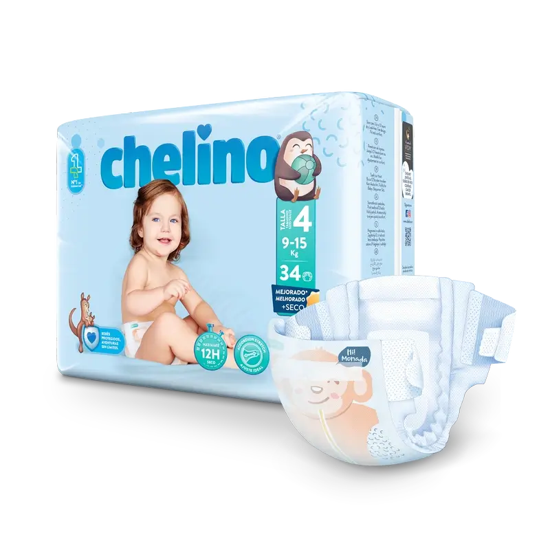 Plenky Chelino, veľkosť 4 (9–15 kg), 34 kusov