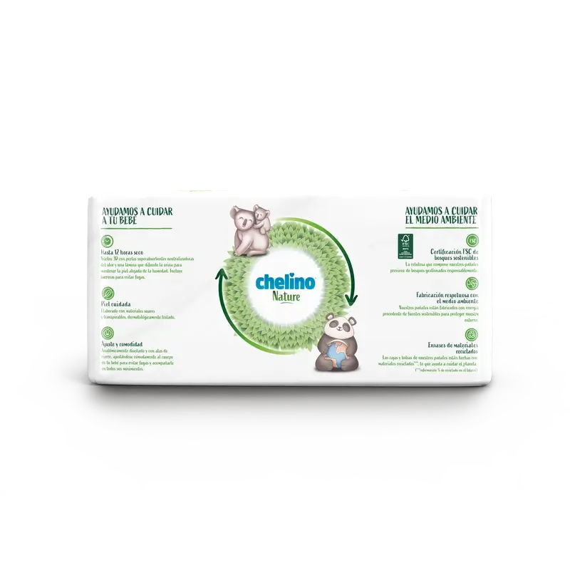 Chelino Nature Plienky veľkosť 1 (1–3 kg), 28 kusov