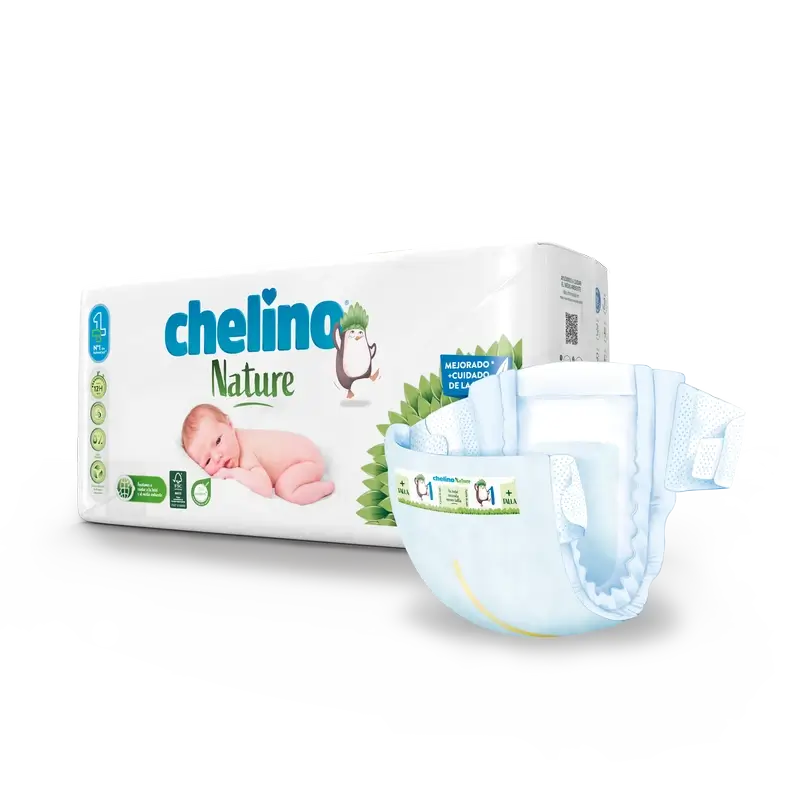 Chelino Nature Plienky veľkosť 1 (1–3 kg), 28 kusov