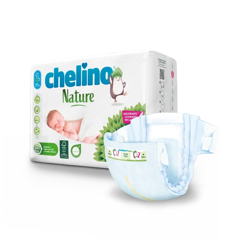 Chelino Nature Plienky veľkosť 2 (3–6 kg), 28 kusov