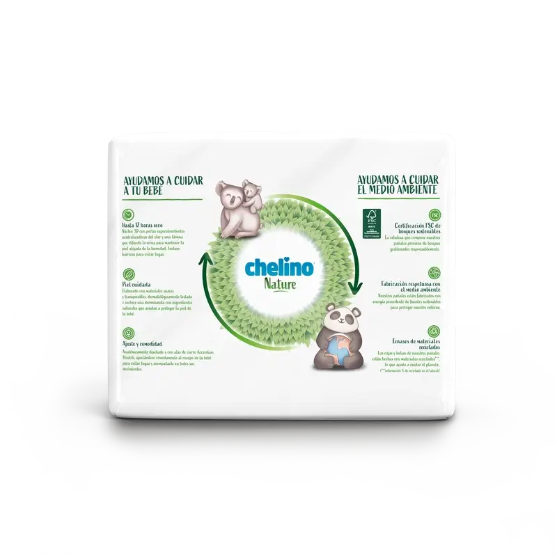 Chelino Nature Plienky veľkosť 5 (13–18 kg), 30 kusov