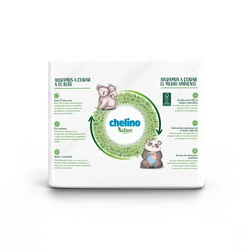 Chelino Nature Plienky veľkosť 6 (17–28 kg), 27 kusov