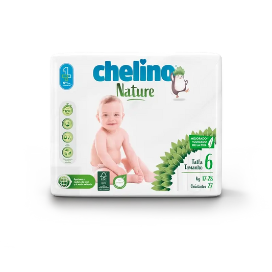 Chelino Nature Nappy Size 6 (17-28 Kg) , 27 units