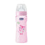 Chicco Baby Bottle Silicone Pink Fast Flow +4 Months 330 ml