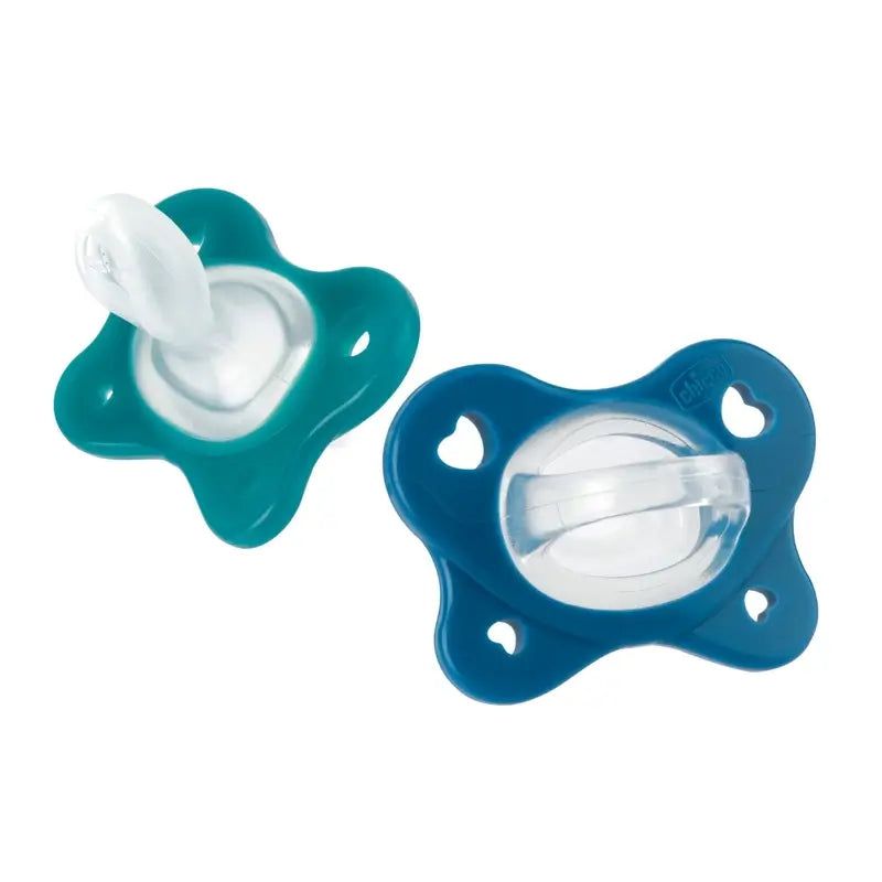 Chicco Physioforma Dual Soft Silicone Pacifier Blue 16-36M 2 Units