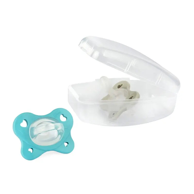 Chicco cumlík Physioforma Dual Soft, silikónový, modrý, 6–16 mesiacov, 2 ks 