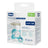 Chicco cumlík Physioforma Dual Soft, silikónový, modrý, 6–16 mesiacov, 2 ks 