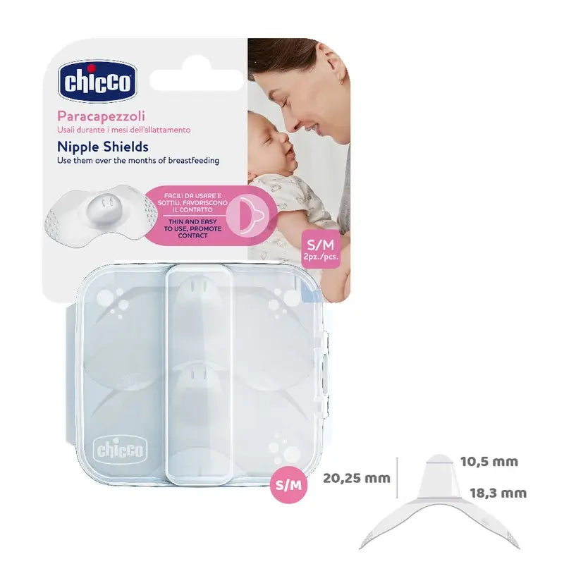 Chicco Silikónová ochrana bradaviek Skintoskin, veľkosť S/M, 2 kusy 
