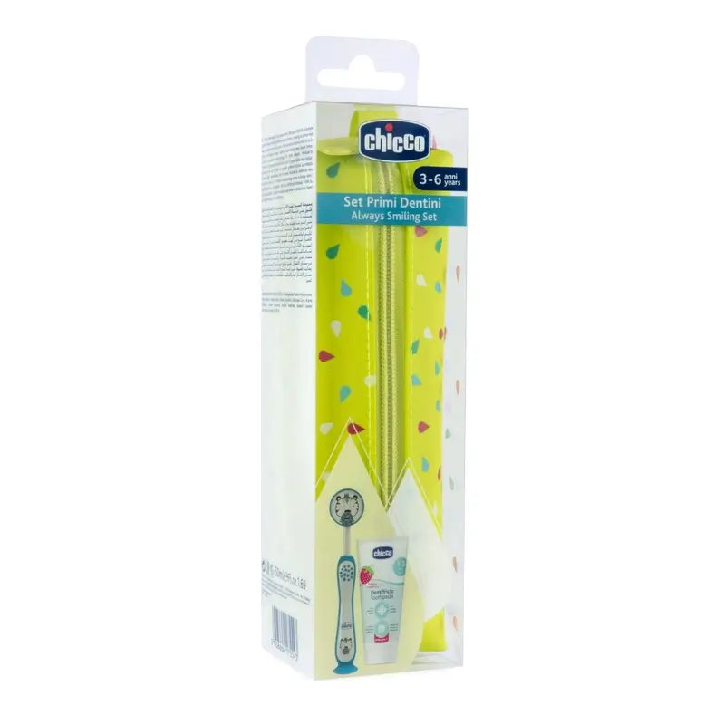 Chicco Zubná sada Modrá Modrá Tigrica 36M+ 