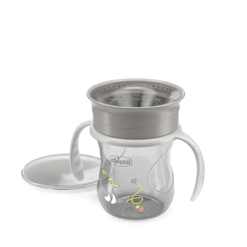 Chicco Pohár Perfect5 360 12M+ sivý 200 ml 